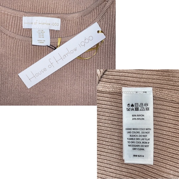 House of Harlow 1960 NWT Front Cutout Ribbed Knit Mini Dress - Picture 3 of 3